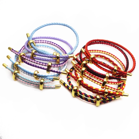 Minimalist Titanium Steel Microfiber Leather Braided Rope Bracelet For Men Women Adjustable Fashion Jewelry Handwoven Hand Bracelet