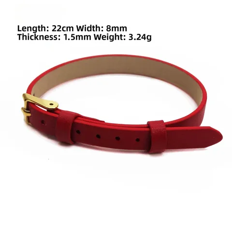 Fashion Slim Microfiber Leather Belt Style Bracelet Men Women Adjustable Stainless Steel Buckle Simple Wristband Jewelry