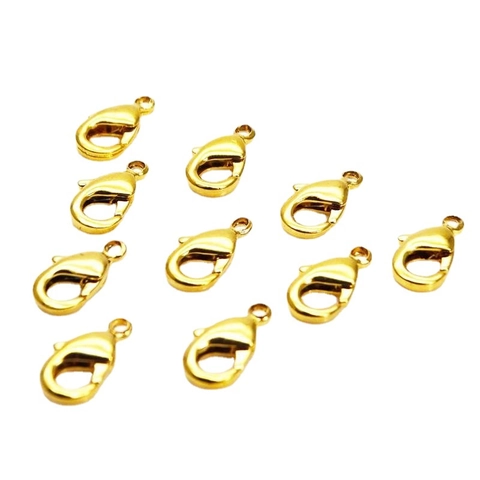 Fermoirs Mousqueton en Laiton Plaqué Or 24K Connecteurs de Bijoux Pour la Fabrication de Colliers et Bracelets DIY