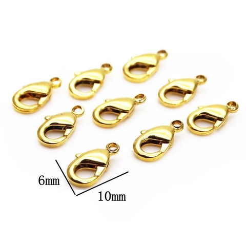 Fermoirs Mousqueton en Laiton Plaqué Or 24K Connecteurs de Bijoux Pour la Fabrication de Colliers et Bracelets DIY