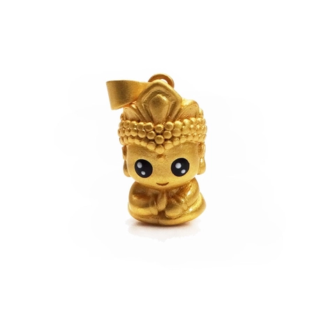 Colgante de Cobre Deidad Buda Versión Q Oro Antiguo Mate Goteo de Aceite Charm para Collar Pulsera DIY Accesorio Religioso