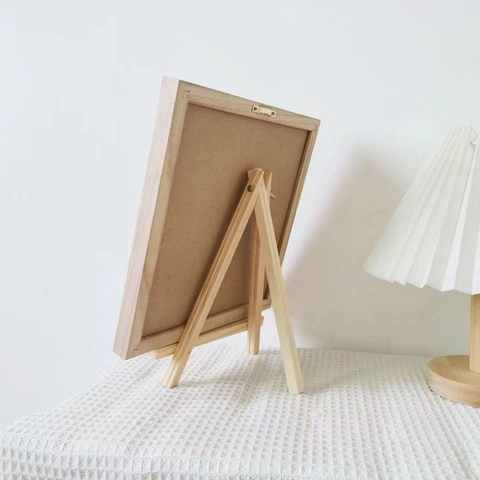 Nordic Wood Frame Felt Letter Board With Changeable Letters Symbols Square Message Board For Home Office Wall Decor Baby Milestone