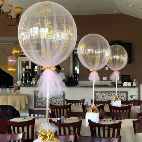 Durchsichtiger Ballonständer Aus Kunststoff Mit Stabiler Basis Und Haltestange Für Geburtstags Hochzeitsfeier Tischdekoration