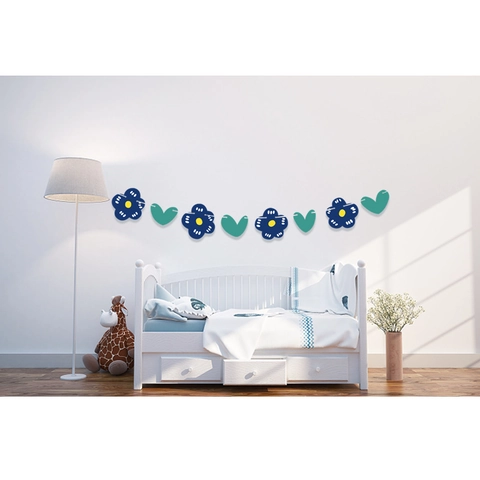 Heart Flower Paper Banner Garland For Children Birthday Party Decoration Wedding Background Wall Decor Pull Flower Props