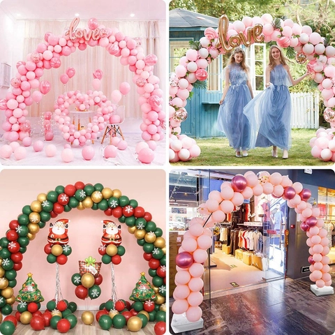 Verstellbarer Ballonbogen Ständer Kit Mit Befüllbaren Basen Edelstahl Glasfaser Stangen Für Hochzeit Geburtstag Party Außen Dekoration