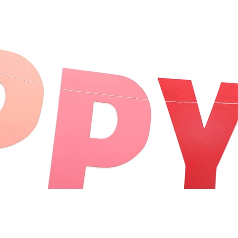 Macaron Verlauf Happy Birthday Buchstaben Papier Banner Bunte Rundpunkt Girlande Geburtstag Party Dekoration Hängende Flagge