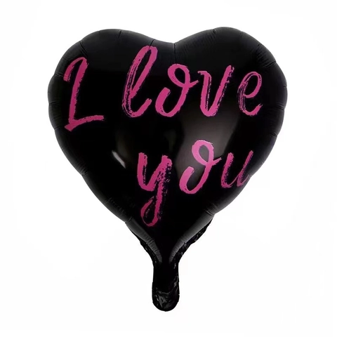 Ballon en Aluminium Romantique en Forme de Cœur Imprimé I Love You Demande en Mariage Saint Valentin Décoration de Fête