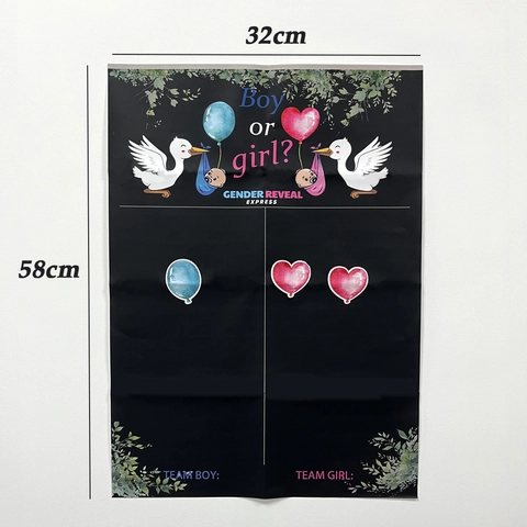 Gender Reveal Party Abstimmungs Poster Kit Baby Boy Or Girl Vorhersage Aufkleber Spiel Für Babyparty Feier Dekoration