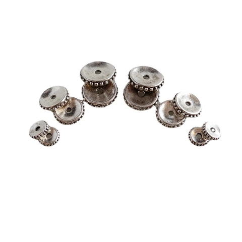 Vintage Tibet Silber Legierung Rund Abstandshalter Perlen DIY Schmuckherstellung Zubehör Für Armband Halskette Saucer Beads