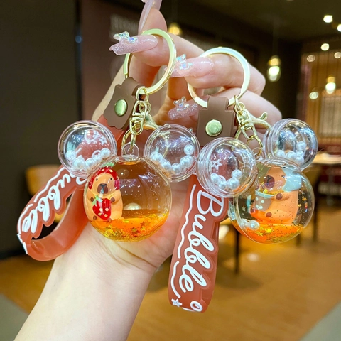 Portachiavi con Sabbie Mobili Liquide a Forma di Capibara per Ciondolo Borsa Portachiavi Animale in Resina Acrilica Regalo Bambini