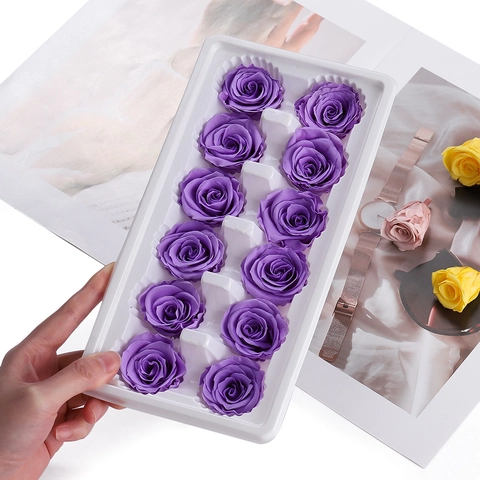 Handmade Preserved Roses Flower Heads DIY Gift Box Decoration Material Real Rose For Wedding Home Party Women Gift