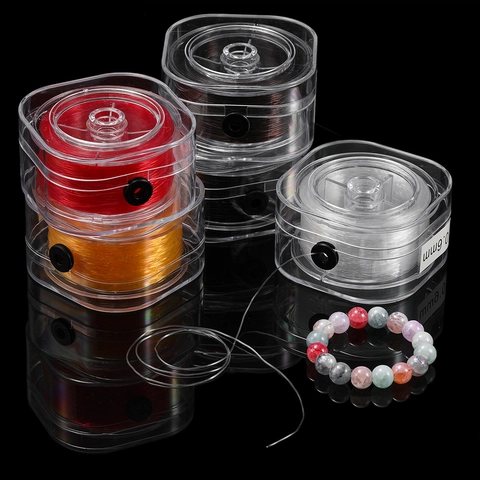 Elastic Crystal Beading Cord TPU Stretchy Thread For DIY Jewelry Making Bracelet Necklace Handcraft String With Clear Box