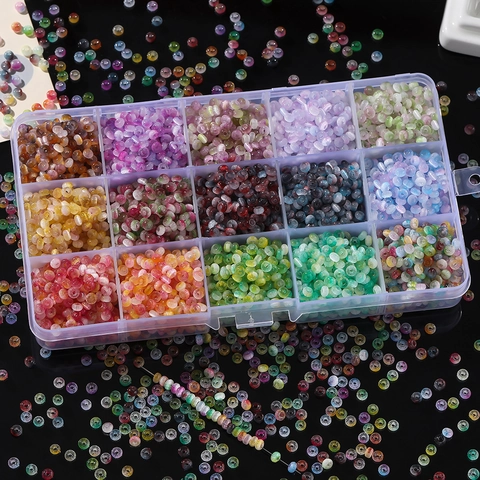 Bicolor Cat Eye Glass Beads Rondelle Loose Beads For DIY Jewelry Making Bracelet Necklace Accessories Handcrafted Decorative Beads