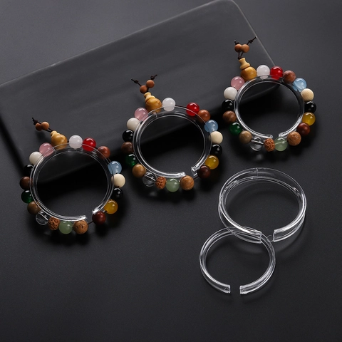 Transparent Acrylic Bracelet Display Stand Clear Plastic C-Ring Support For Jewelry Showcase Storage Organization Holder