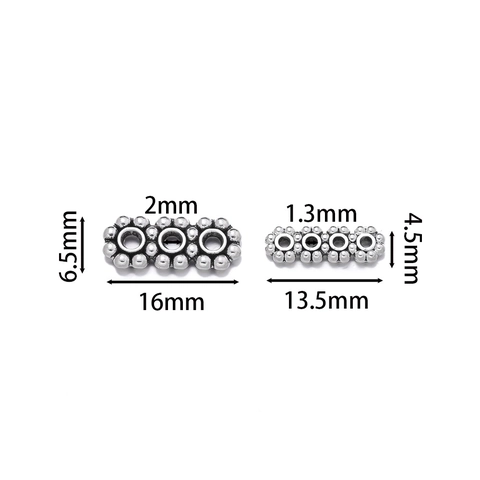 Connecteur de Perles d'Espacement Multi-Trous en Alliage de Zinc Rétro pour la Fabrication de Bijoux Bracelets Colliers DIY