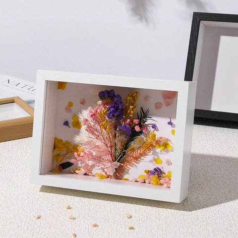 3D Shadow Box Κορνίζα Κοίλη Ξύλινη Υφή DIY Θήκη Έκθεσης Δειγμάτων Για Αποξηραμένα Λουλούδια Πεταλούδα Διακόσμηση Επιφάνειας Εργασίας