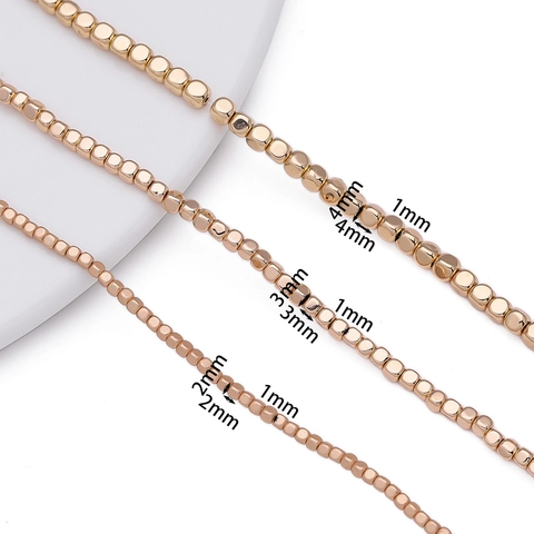 Hematite Cube Beads Square Spacer Beads Metallic Plated DIY Jewelry Making Loose Beads For Bracelet Necklace Accessories