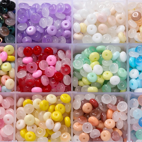 Glasperlen Abakus Macaron Bonbonfarben Serie Lose Zwischenperlen Für DIY Schmuckherstellung Handgefertigtes Zubehör Material