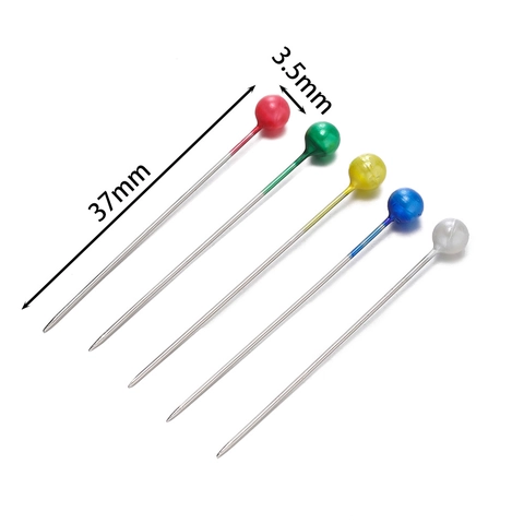 Glass Pearl Head Straight Sewing Pins Electroplated Metal Dressmaker Positioning Pins For DIY Tailoring Crafts With Box