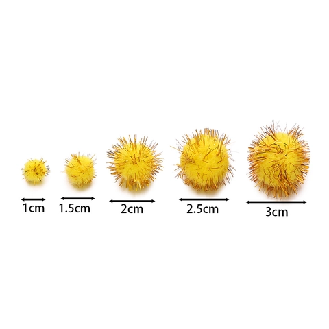 Pompon Colorati in Filigrana Palline di Peluche Glitter per Fai da Te Natale Compleanno Decorazione Creativa Bambini Materiale Fatto a Mano
