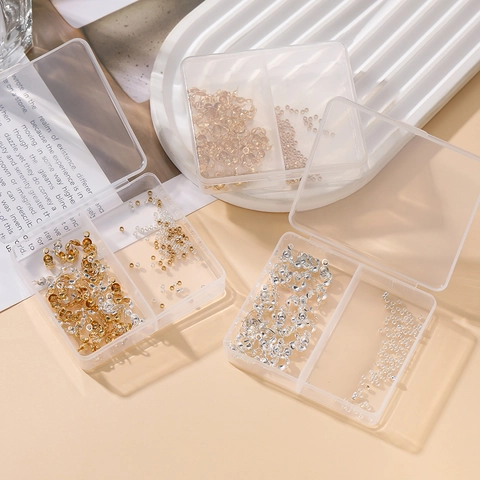 Copper Bead Tips Calottes And Crimp Beads Kit For DIY Jewelry Making Beading Finish Material Gold Silver Plated Findings