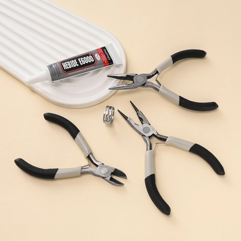Professional Jewelry Making Tool Set Including Pliers Tweezers Glue Scissors Ring Opener For DIY Crafting Jewelry Repair Hand Tools