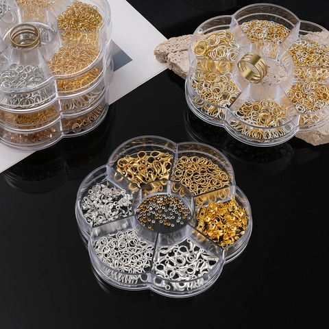 DIY Jewelry Making Findings Kit Open Jump Rings Lobster Clasps Bead Tips For Necklace Bracelet Crafting Accessories