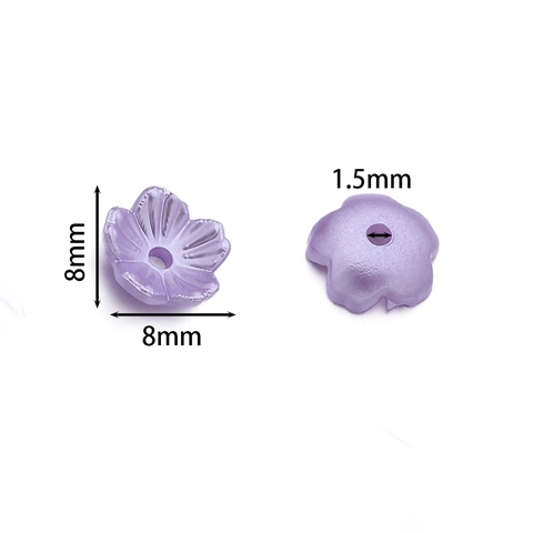ABS Flower Shaped Beads For DIY Jewelry Making Artificial Pearl Floral Spacer Beads Painted Handcraft Materials Accessories