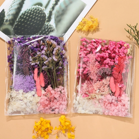 Natural Dried Flower Material Kit For DIY Candle Making Scented Wax Resin Craft Mother's Day Decoration Botanical Floral Pack