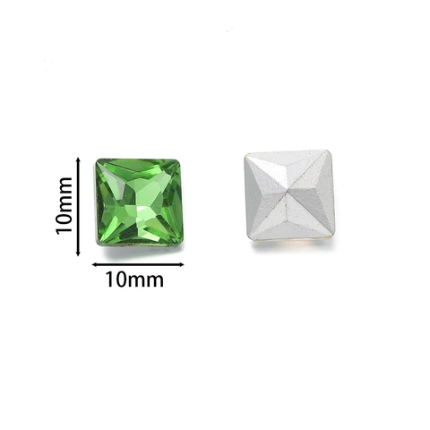 Vierkante Glas Strasssteentjes Met Puntige Achterkant Kristallen Voor DIY Kleding Schoenen Tassen Nagelkunst Decoratie Sieraden Maken Materialen