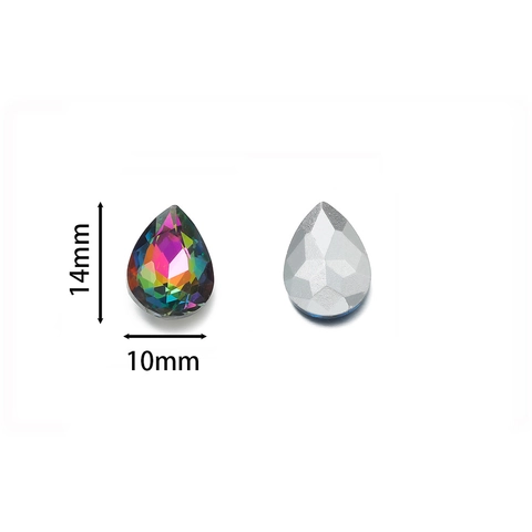 Waterdruppel Puntige Achterkant Glas Strass Kristal Traan Losse Stenen Voor DIY Kleding Schoenen Tassen Nagelkunst Accessoires