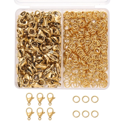 RVS Karabijnsluiting En Open Buigring Sieraden Maken Kit DIY Hobbybenodigdheden Met Opbergdoos Voor Dames Heren