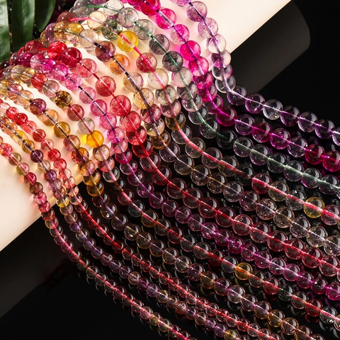 Colored Glass Ghost Crystal Round Beads For DIY Jewelry Making Accessories Loose Beads For Bracelets Necklace Handcrafted Design