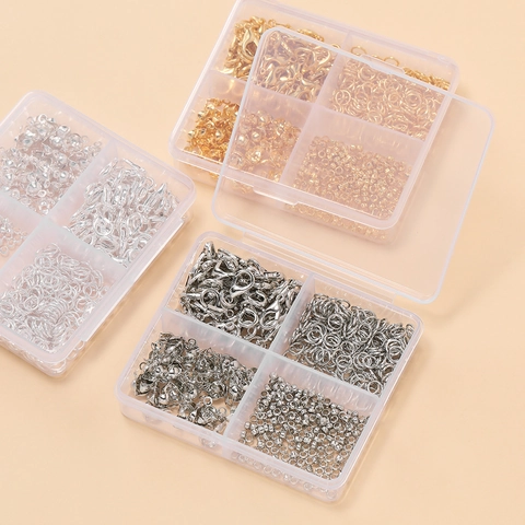 Alloy DIY Jewelry Making Kit Including Lobster Clasps Open Jump Rings Crimp Beads Tips For Handcrafted Necklaces Bracelets