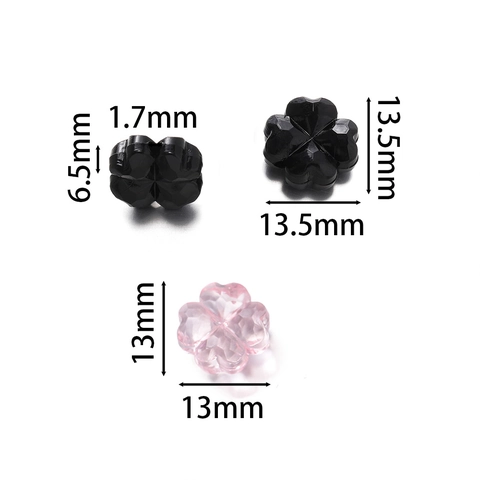 Perles Facettées en Acrylique Trèfle à Quatre Feuilles Colorées Oniriques Transparentes Solides Entretoises pour Fabrication de Bijoux DIY Bracelet Collier Artisanat