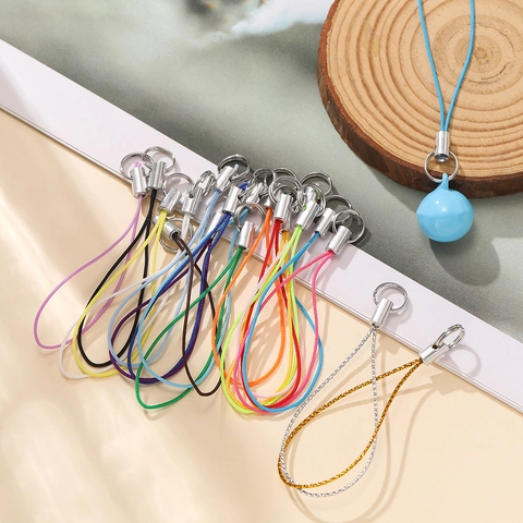 Buntes Polyester Handy Lanyard Seil DIY Schmuckzubehör Mit Metall Doppelringverschluss Hummer Clip Für Anhänger