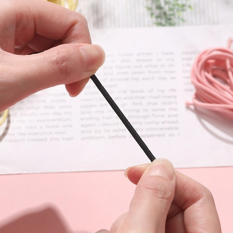 2mm Nylon Colored Elastic Cord For DIY Hair Accessories Handmade Hair Rope Ring Making Material High Stretch Rubber Band