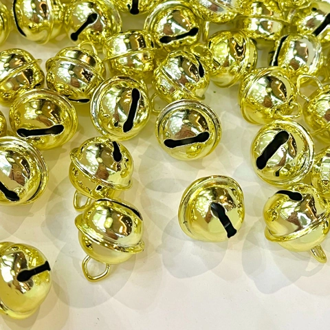 Spiegelglanz Gold Metall Rundglocke Kreuzöffnung Anhänger Für DIY Weihnachtsbaum Dekoration Haustier Halsband Schmuck Zubehör