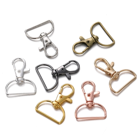 Legering Draaibare Karabijnsluiting Met D Ring DIY Sleutelhanger Sieraden Onderdeel Connector Tas Accessoire