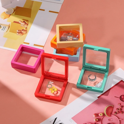 PE Membrane Suspension Jewelry Box Anti Oxidation Floating Display Case For Necklaces Earrings Rings Storage Organizer