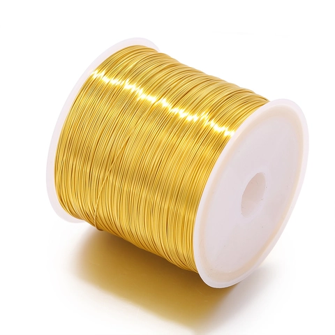 Tarnish Resistant Gold Plated Copper Wire For Jewelry Making DIY Handcrafted Beading Supplies For Necklace Bracelet Craft