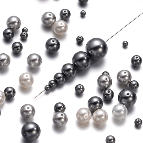 High Luster Artificial Pearl Round Loose Beads For DIY Necklace Bracelet Earring Jewelry Making Accessories Handicrafts Crafting Material