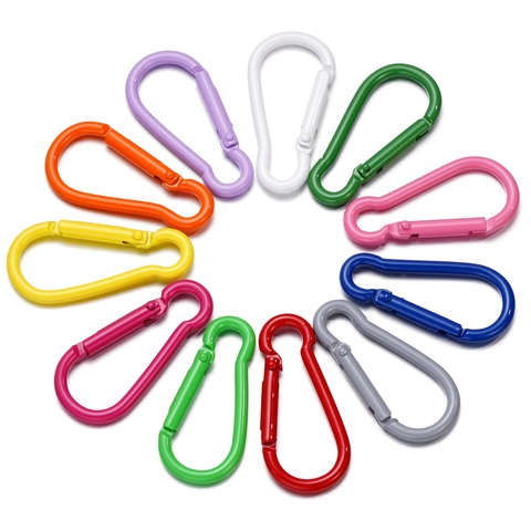 Moschettone in Alluminio Laccato Colorato a Forma di Zucca Gancio per Gioielli Fai-da-Te Fibbia di Connessione per Portachiavi Zaino Accessori