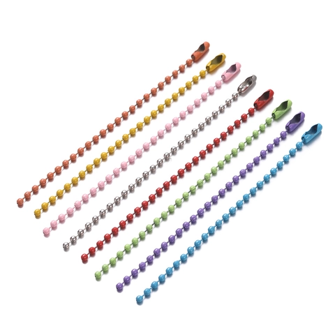 Candy Color Painted Iron Ball Chain For DIY Craft Bag Keychain Materials Jewelry Making Supplies Connectors Multiple Color