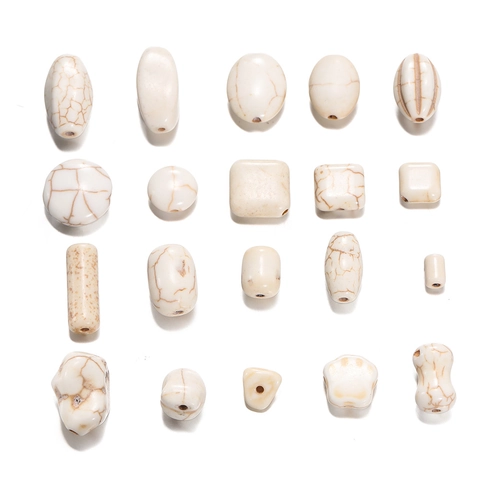 Synthetic White Turquoise Acrylic Beads Irregular Cross Skull Animal Heart Shape Loose Spacer Beads For DIY Jewelry Making