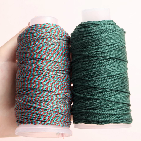 Cordino Intrecciato in Cotone Stile Tibetano Filo Tessuto Colorato per la Creazione di Gioielli Fai-da-te Bracciale Nappa Corda
