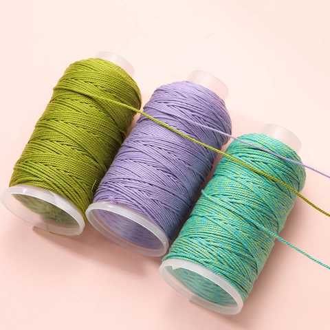 Handmade Twisted Cotton Cord Variegated Colorful String For DIY Necklace Bracelet Jewelry Making Weaving Rope Material Craft Supplies