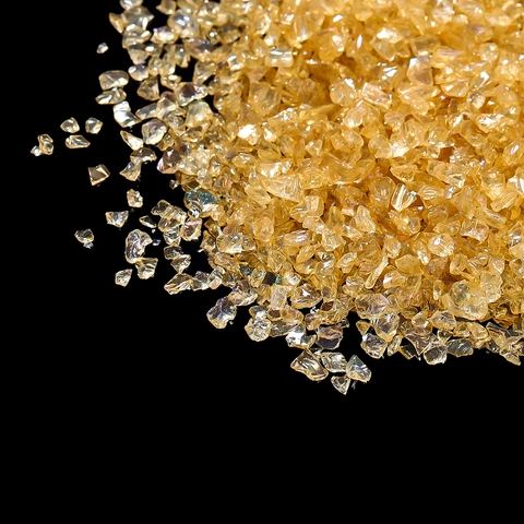 Iridescent Aurora Glass Gravel Fragments For DIY Nail Art Quicksand Filling Multi Color Transparent Crystal Decorative Stone