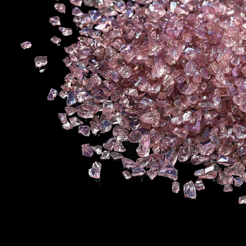 Sabbia di Cristallo in Vetro Frantumato Iridescente per Riempimento Fai da Te Cornici Decorazione Unghie Riempitivo Vetro