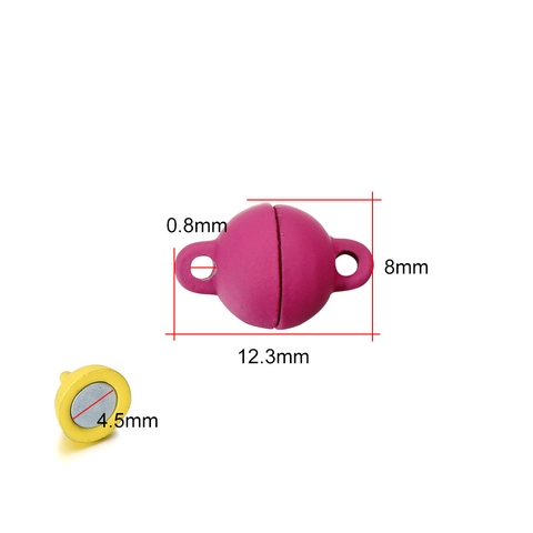 Ball Shape Magnetic Clasps For Jewelry Making DIY Alloy Round Necklace Bracelet Connector Colorful Jewelry Finding